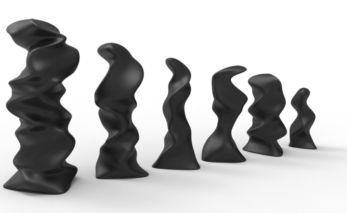 3D printed chess set custom chess pieces parametric design student discount student grant 3D printing education games tabletop games game pieces